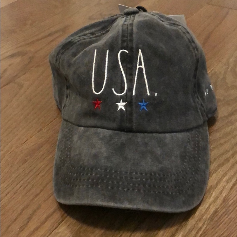 Rae Dunn grayish USA baseball cap